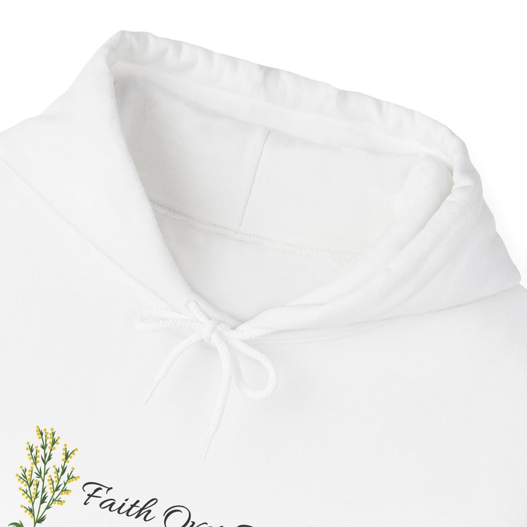 Faith Over Fear Hoodie – Floral Script Inspirational Sweatshirt