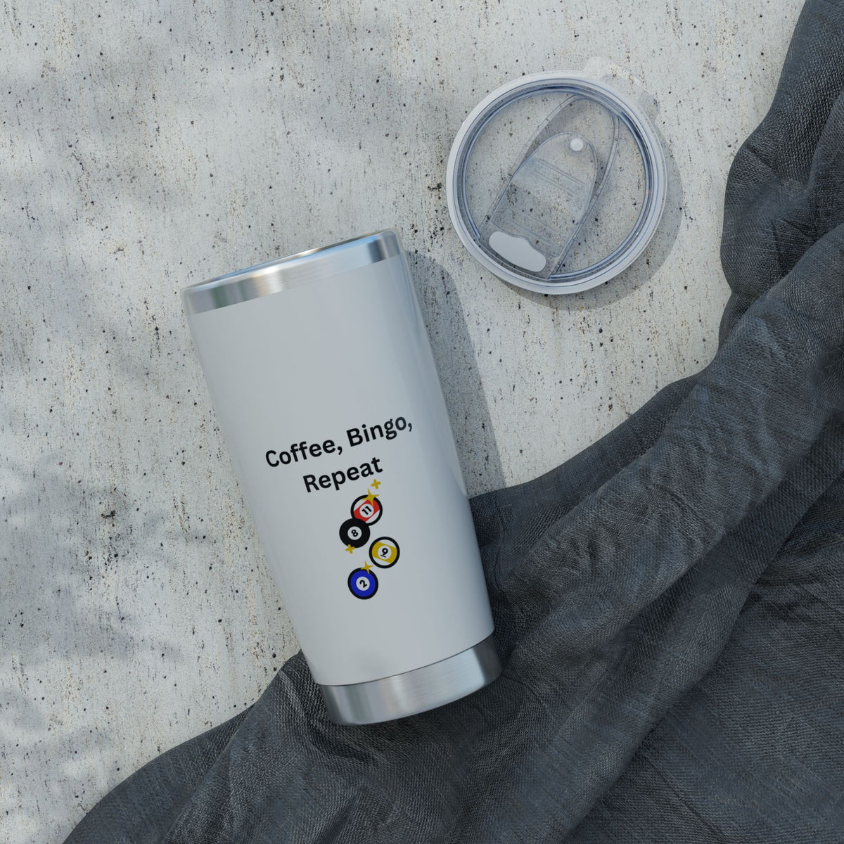 Bingo Lover 20oz Insulated Tumbler – "Coffee, Bingo, Repeat"
