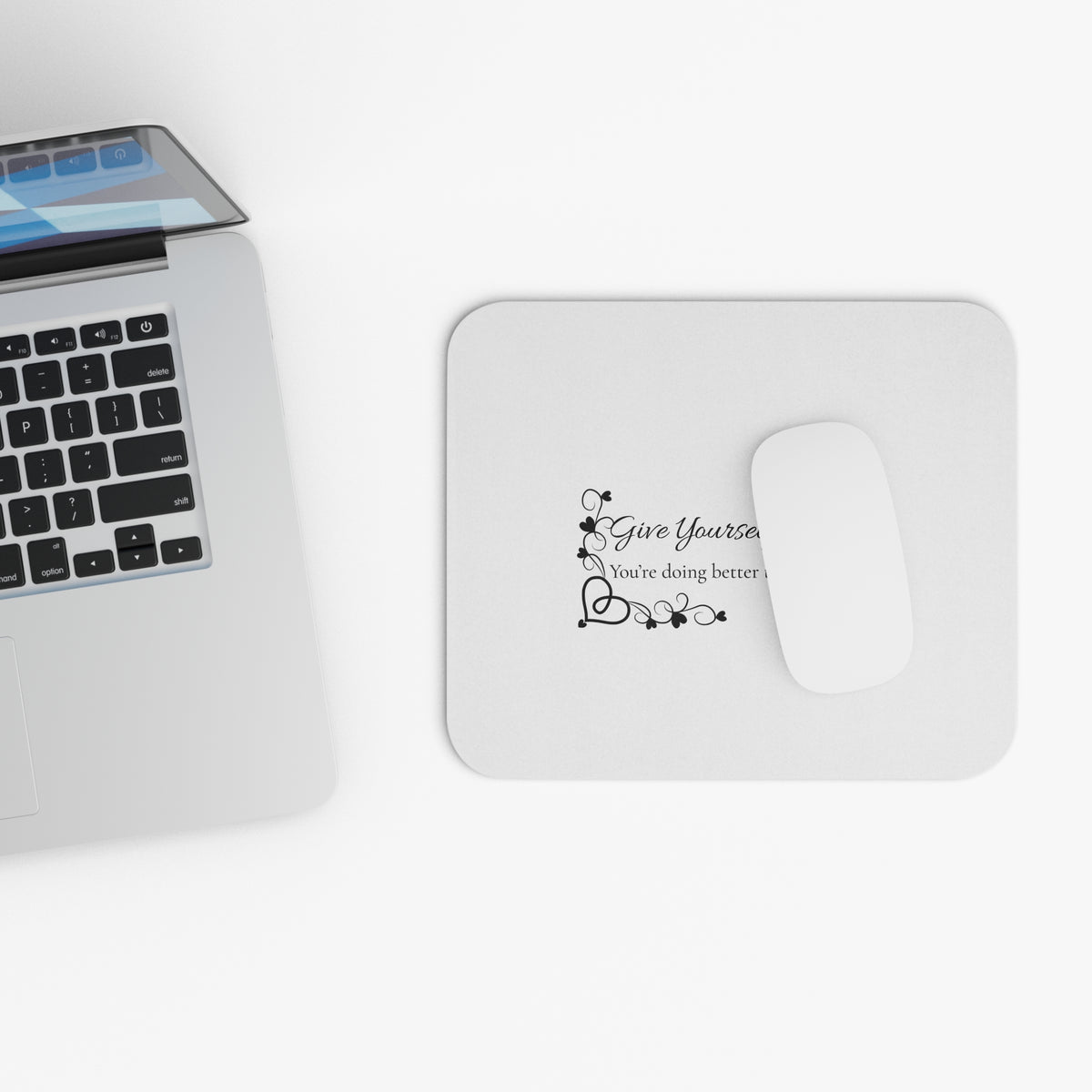 Give Yourself Grace mouse pad | Inspirational desk accessory