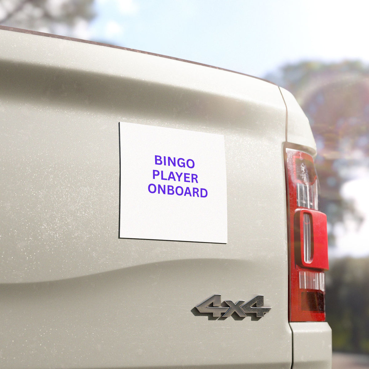Bingo Player Onboard Car Magnet — Funny Road Trip Sticker for Bingo Fans
