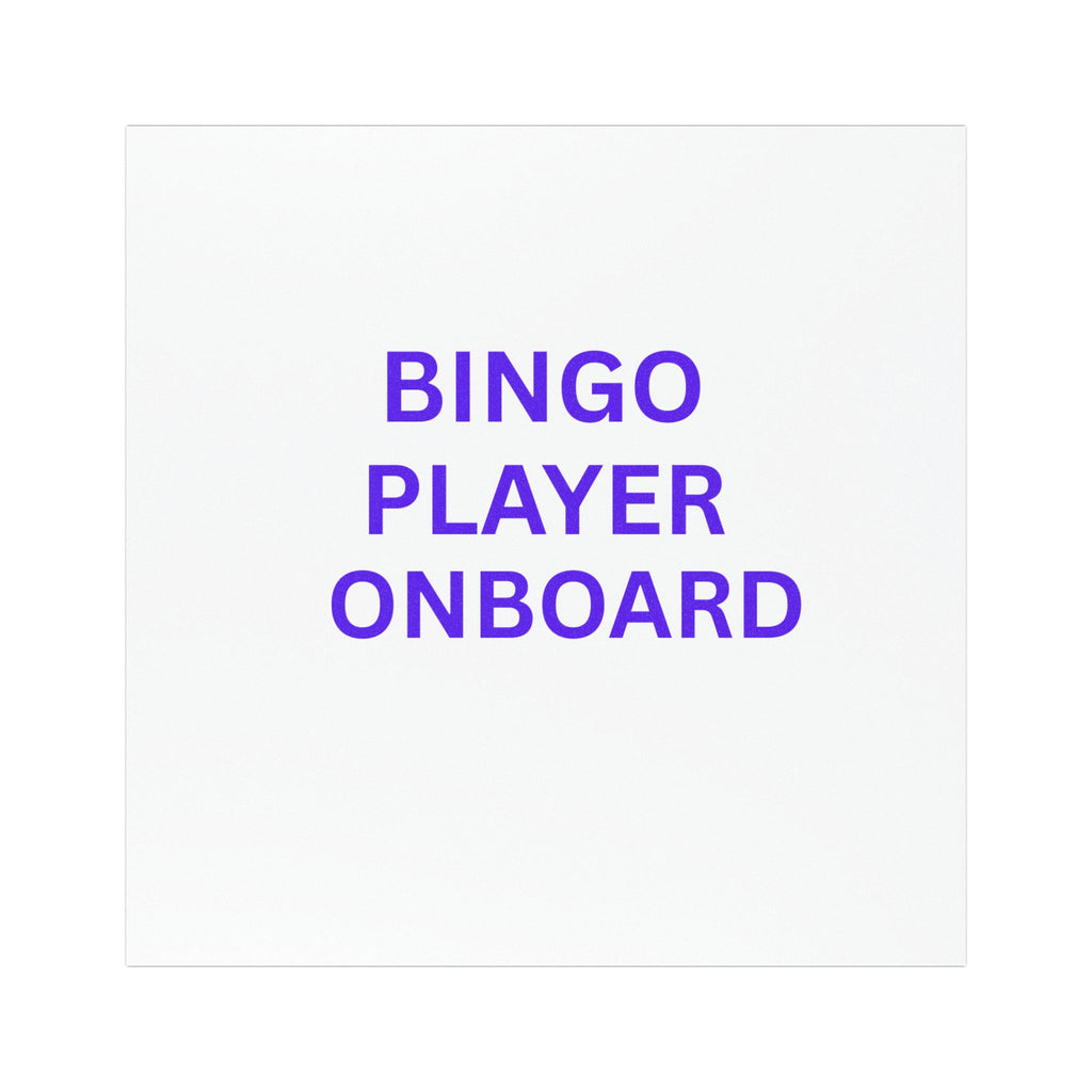 Bingo Player Onboard Car Magnet — Funny Road Trip Sticker for Bingo Fans