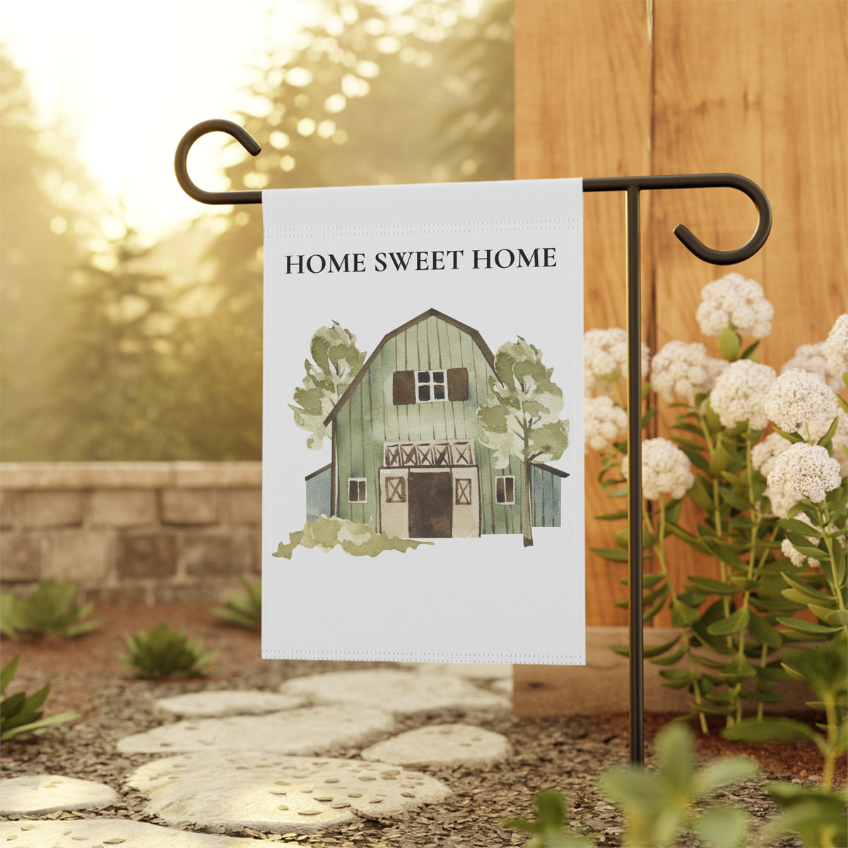 Home Sweet Home Barn Garden Flag | Garden Banner, Rustic Farmhouse Decor