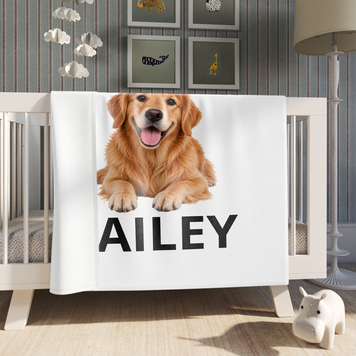 Personalized Dog Throw Blanket – “Life Is Better With Bailey” Cozy Pet Gift