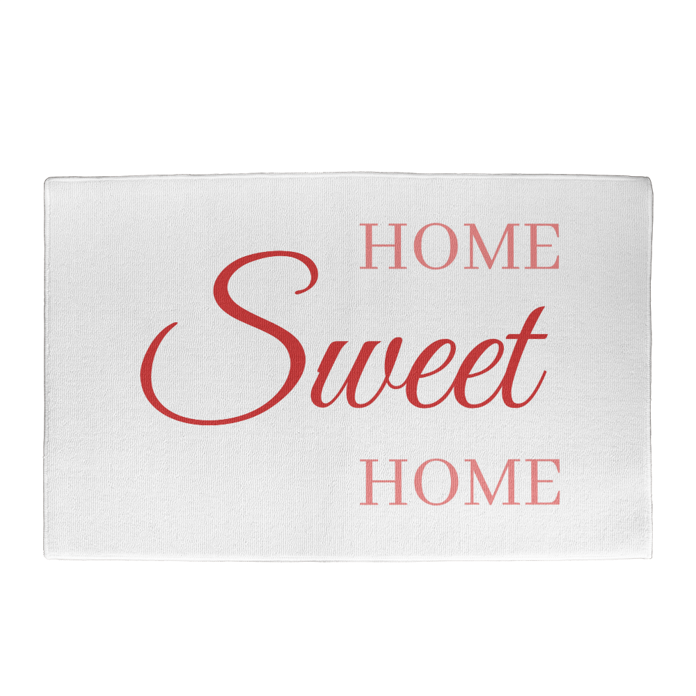 Home Sweet Home Doormat/Pink Script Welcome Mat for Front Door